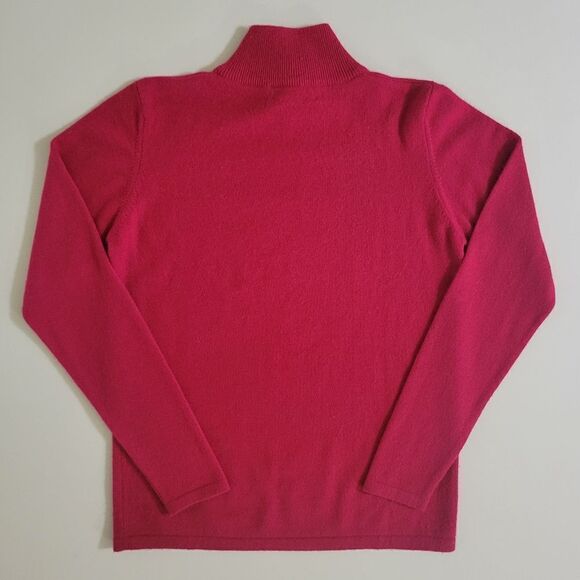 Cashmere House Women's Red Mock Neck Pullover Long Sleeve Sweater - Picture 11 of 12
